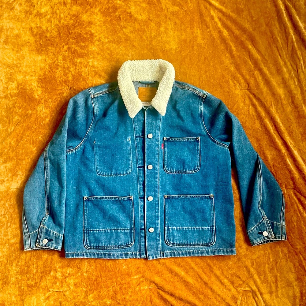 Levi’s Denim Chore Coat with Sherpa Collar